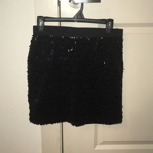 Black Sequin Mini Skit